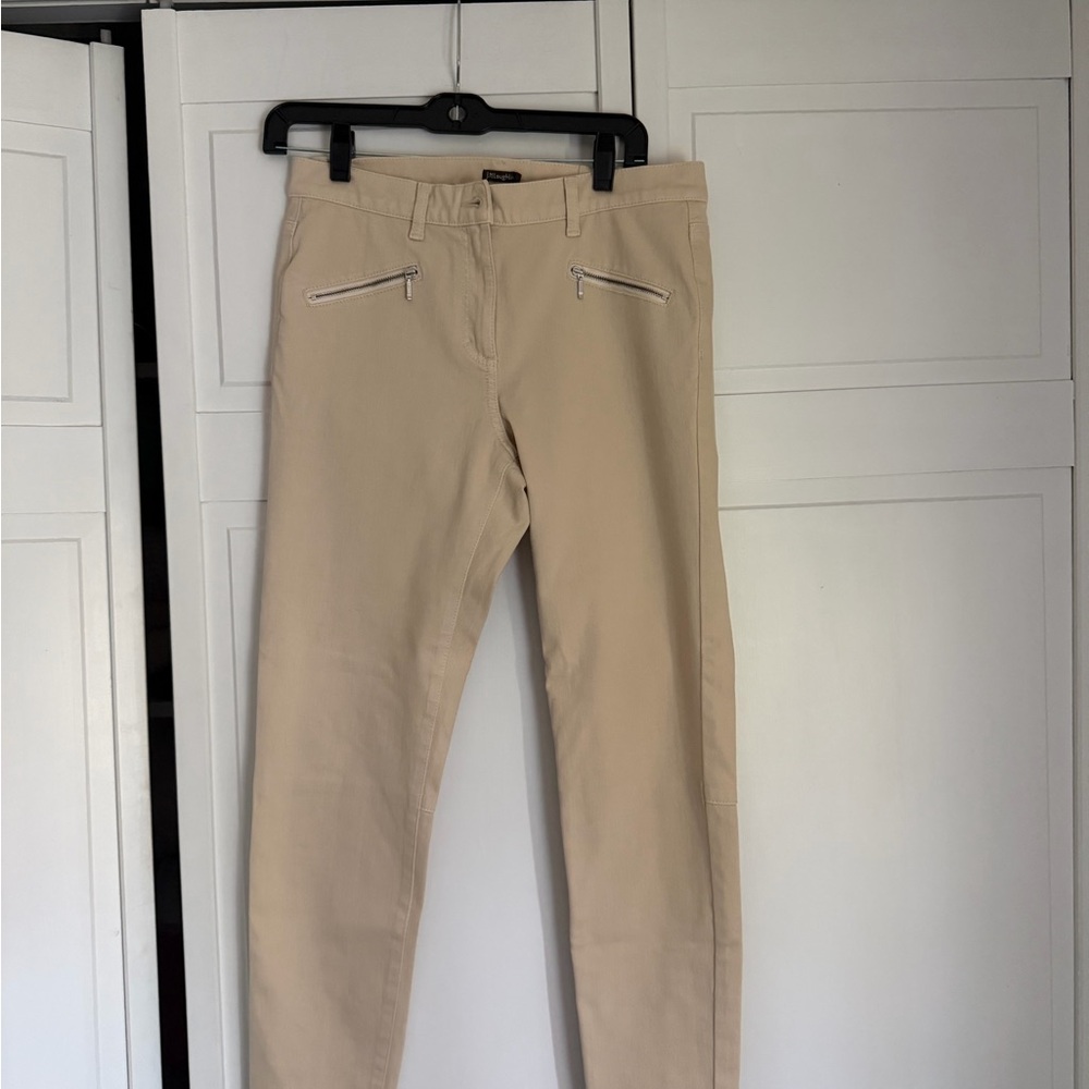 J. McLaughlin Slim Khaki Skinny Pants in Beige